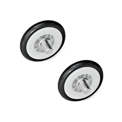 Ganter Normelemente Looprol, glijrol, met bouten met buitendraad, 2 stuks, diameter 26 mm, schroefdraad M6, GN 753-26-M6-KR-2 Ganter Normelemente Looprol, glijrol, met bouten met buitendraad, 2 stuks, diameter 26 mm, schroefdraad M6, GN 753-26-M6-KR-2