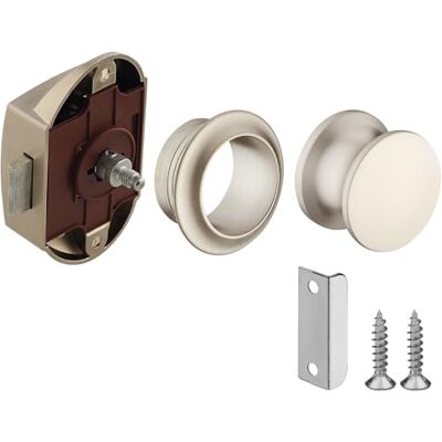 cyclingcolors Slot met drukknop bijl 25 mm handvat rozet ideaal boten caravans camping auto bestelwagen sluiting zonder sleutel, mat nikkel cyclingcolors Slot met drukknop bijl 25 mm handvat rozet ideaal boten caravans camping auto bestelwagen sluiting zonder sleutel, mat nikkel