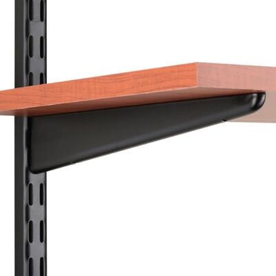 Knape & Vogt John Sterling Dual Trak verstelbare houten plankbeugel, 11-inch, zwart, 0122-11BK, gelegeerd staal, 11 inch Knape & Vogt John Sterling Dual Trak verstelbare houten plankbeugel, 11-inch, zwart, 0122-11BK, gelegeerd staal, 11 inch
