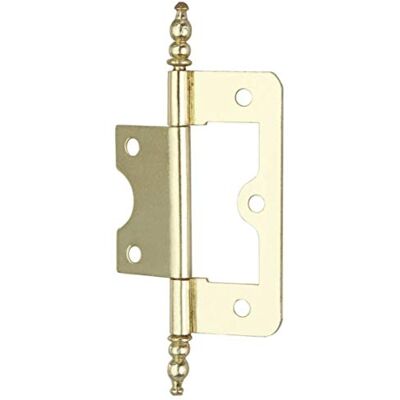 Merriway ® BH01771 (2 stuks) EB Non-Mortise Flush Scharnier met eindstuk, 63mm (2,1/2") messing verguld pak van 2 stuks Merriway ® BH01771 (2 stuks) EB Non-Mortise Flush Scharnier met eindstuk, 63mm (2,1/2") messing verguld pak van 2 stuks