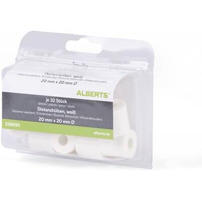 Alberts - Distanzhülse Ø20mm - Wit - H20mm - spacer sleeve Alberts - Distanzhülse Ø20mm - Wit - H20mm - spacer sleeve