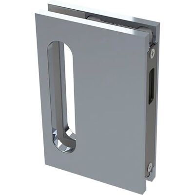 Colcom Glazen schuifdeur tegenkast B95 passend bij glazen deurslot B94 met booggrendel, aluminium roestvrij stalen effect Colcom Glazen schuifdeur tegenkast B95 passend bij glazen deurslot B94 met booggrendel, aluminium roestvrij stalen effect
