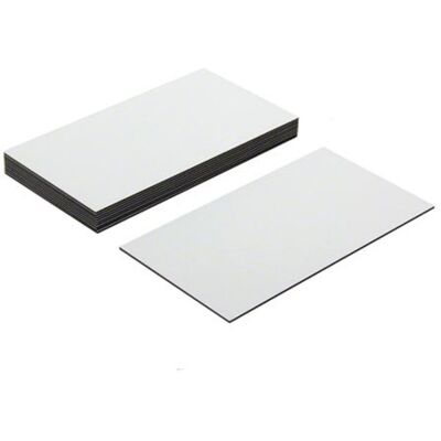 first4magnets Flexibele magnetische etiketten met glanzend wit droog wisoppervlak (89 x 51 x 0,76 mm) (verpakking van 10), metaal, zilver, 25 x 10 x 3 cm, eenheden first4magnets Flexibele magnetische etiketten met glanzend wit droog wisoppervlak (89 x 51 x 0,76 mm) (verpakking van 10), metaal, zilver, 25 x 10 x 3 cm, eenheden