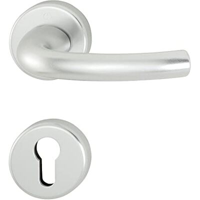 HOPPE 2951782 deurklink Tokyo met rozetten PZ (profielcilinder), zilver geanodiseerd HOPPE 2951782 deurklink Tokyo met rozetten PZ (profielcilinder), zilver geanodiseerd