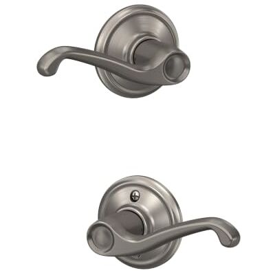 SCHLAGE F10FLA619 Flair Passage Hendel, Satijn Nikkel, Hal/kast SCHLAGE F10FLA619 Flair Passage Hendel, Satijn Nikkel, Hal/kast