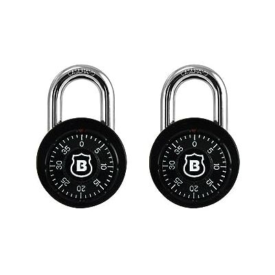 BRINKS 174-49204 Dial Combinatie Hangslot (2-Pack), 48mm BRINKS 174-49204 Dial Combinatie Hangslot (2-Pack), 48mm