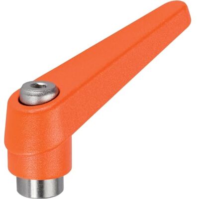 HALDER 24390.0121 Verstelbare klemhendel, oranje, d1=14 mm/d2=M6 HALDER 24390.0121 Verstelbare klemhendel, oranje, d1=14 mm/d2=M6