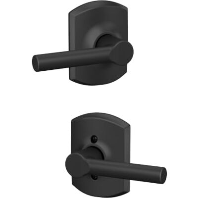 SCHLAGE F10 BRW 622 GRW Greenwich Collection Broadway Passage Lock hendel, mat zwart SCHLAGE F10 BRW 622 GRW Greenwich Collection Broadway Passage Lock hendel, mat zwart