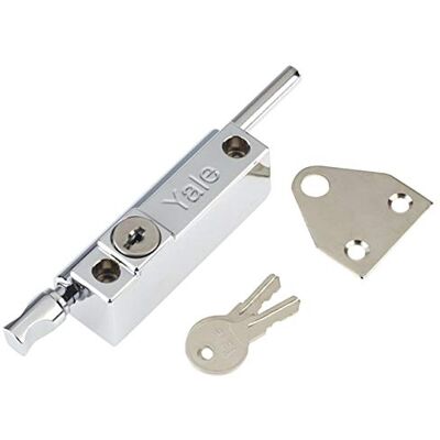 Yale P-124-CH Deurduwbout, Chroomafwerking, Standaard Beveiliging, Visi verpakt, geschikt voor aluminium deuren en houten deuren Yale P-124-CH Deurduwbout, Chroomafwerking, Standaard Beveiliging, Visi verpakt, geschikt voor aluminium deuren en houten deuren