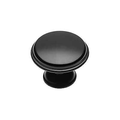 GTV CENTO zwart mat Ø 28 mm I Meubelknoppen met schroeven I Ronde kastknoppen keukenknoppen deurknop ladeknop handvat I schelp: verzinkt, geschilderd GTV CENTO zwart mat Ø 28 mm I Meubelknoppen met schroeven I Ronde kastknoppen keukenknoppen deurknop ladeknop handvat I schelp: verzinkt, geschilderd