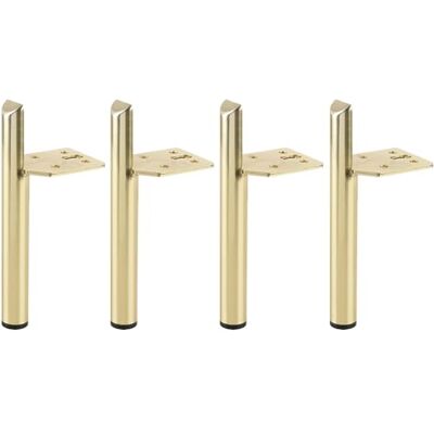 cyclingcolors 4 x meubelpoten, hoogte 150 mm, van metaal, universeel, voor bank, kast, keuken, badkamer, goud geborsteld cyclingcolors 4 x meubelpoten, hoogte 150 mm, van metaal, universeel, voor bank, kast, keuken, badkamer, goud geborsteld