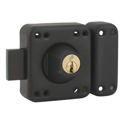 FTH Deurslot R85 dubbele ingang, cilinder 45 mm, kofferbak en grendel mat zwart, 3 getande sleutels FTH Deurslot R85 dubbele ingang, cilinder 45 mm, kofferbak en grendel mat zwart, 3 getande sleutels