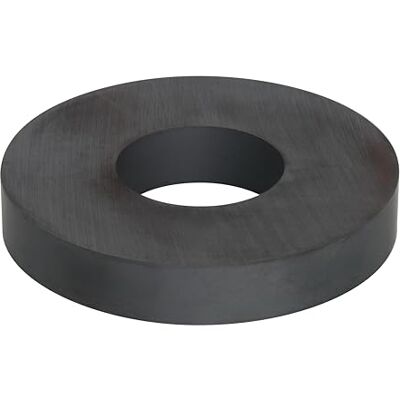 first4magnets ™ 72 mm buitendiameter x 30 mm binnendiameter x 12 mm dikke Y30BH ferriet ring magneet-6,4 kg pull (1 verpakking), metaal, zilver, 25 x 10 x 3 cm first4magnets ™ 72 mm buitendiameter x 30 mm binnendiameter x 12 mm dikke Y30BH ferriet ring magneet-6,4 kg pull (1 verpakking), metaal, zilver, 25 x 10 x 3 cm