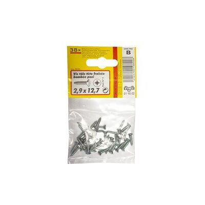 Vynex Verzinkte Ronde Kop Schroef - 4,19x19mm - Metaalvast Vynex Verzinkte Ronde Kop Schroef - 4,19x19mm - Metaalvast