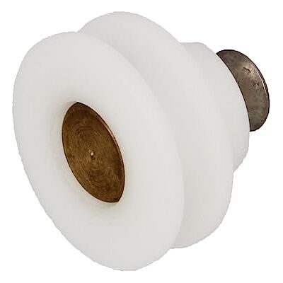 Amig Douchedeurlager Set van 2 stuks Ø 25 x 19 mm Halfrond lager en M5x8 schroef Voor schuifdeuren van badkamerdouches Wit nylon Amig Douchedeurlager Set van 2 stuks Ø 25 x 19 mm Halfrond lager en M5x8 schroef Voor schuifdeuren van badkamerdouches Wit nylon