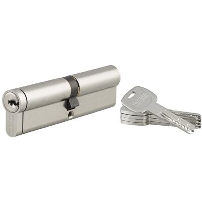 Thirard Dubbele ingang slotcilinder Transit 2, 45 x 50 mm, nikkel, scheurbestendig, anti-boren, anti-locking, 4 sleutels Thirard Dubbele ingang slotcilinder Transit 2, 45 x 50 mm, nikkel, scheurbestendig, anti-boren, anti-locking, 4 sleutels