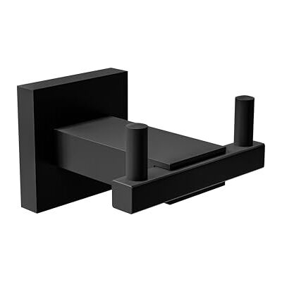 Amig Handdoekrek voor de badkamer, model Isla-5 Handdoekhaak inclusief schroeven 73 x 73 x 50 mm Roestvrij staal Matzwart Amig Handdoekrek voor de badkamer, model Isla-5 Handdoekhaak inclusief schroeven 73 x 73 x 50 mm Roestvrij staal Matzwart