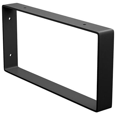 Amig Rechthoekige beugel voor industriële schappen 126 x 261 x 30 mm Matzwart staal Wandplankbeugel Functioneel en robuust ontwerp Ideaal voor wandplanken Amig Rechthoekige beugel voor industriële schappen 126 x 261 x 30 mm Matzwart staal Wandplankbeugel Functioneel en robuust ontwerp Ideaal voor wandplanken