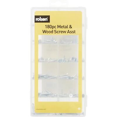 Rolson 61294 assortiment metaal en hout 180 stuks Rolson 61294 assortiment metaal en hout 180 stuks