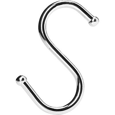 Merriway Bulk Hardware BH00067 75 mm verchroomde keuken-haken (verpakking à 5), wit, 5 stuks Merriway Bulk Hardware BH00067 75 mm verchroomde keuken-haken (verpakking à 5), wit, 5 stuks