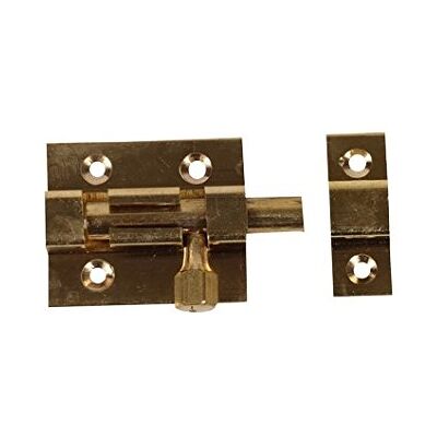 BRICARD 2164 schuifgrendel, ronde plaat, gepolijst messing 40 x 30 BRICARD 2164 schuifgrendel, ronde plaat, gepolijst messing 40 x 30