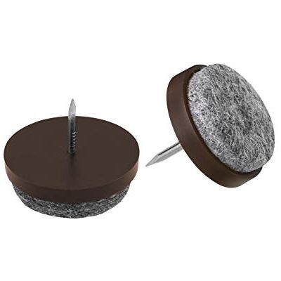 Metafranc viltglijders met nagel effectieve bescherming van uw meubels en stoelen / meubelglijderset voor gevoelige vloeren / stoelglijders / vloerglijders bruin Ø 25 mm (20 Stuk) bruin Metafranc viltglijders met nagel effectieve bescherming van uw meubels en stoelen / meubelglijderset voor gevoelige vloeren / stoelglijders / vloerglijders bruin Ø 25 mm (20 Stuk) bruin