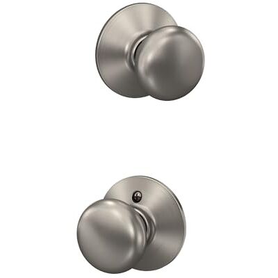 SCHLAGE F10PLY619 Plymouth Passage Knob, Satin Nickel by Lock Company SCHLAGE F10PLY619 Plymouth Passage Knob, Satin Nickel by Lock Company