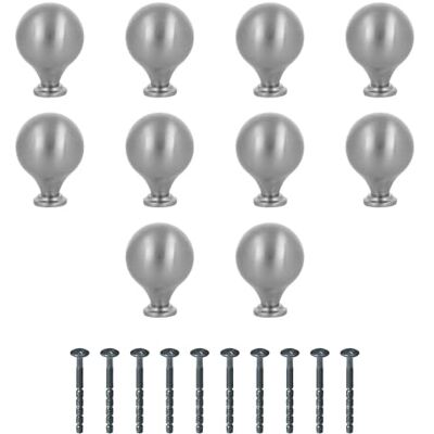 Amig Pack van 10 Meubelknoppen Diameter Ø30 mm Kleur Geborsteld Nikkel Gemaakt van Zamak Voor keukenkasten en badkamerkasten met een moderne decoratieve stijl en gebruik Mod. 814 Amig Pack van 10 Meubelknoppen Diameter Ø30 mm Kleur Geborsteld Nikkel Gemaakt van Zamak Voor keukenkasten en badkamerkasten met een moderne decoratieve stijl en gebruik Mod. 814