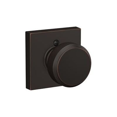 SCHLAGE F170 BWE 716 COL Broadway-Hefboom met Collins-Versiering Niet-Draaiende Dummy Deurklink, Verouderd Brons SCHLAGE F170 BWE 716 COL Broadway-Hefboom met Collins-Versiering Niet-Draaiende Dummy Deurklink, Verouderd Brons