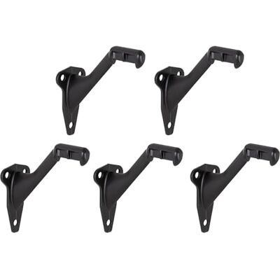 Design House 188151 Standaard leuning beugel Heavy Duty Hardware voor trappen in huis of kantoor, mat zwart, 5-pack Design House 188151 Standaard leuning beugel Heavy Duty Hardware voor trappen in huis of kantoor, mat zwart, 5-pack