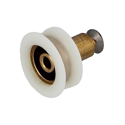 Amig Douchedeurlager Set van 2 stuks Ø 24 x 23 mm Halfrond lager en M5x8 schroef Voor schuifdeuren van badkamerdouches Wit nylon Amig Douchedeurlager Set van 2 stuks Ø 24 x 23 mm Halfrond lager en M5x8 schroef Voor schuifdeuren van badkamerdouches Wit nylon