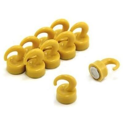 first4magnets F4MK12Y-10 gele magnetische kunststof mini-haak-1 kg aantrekkingskracht (12 mm diameter x 20 mm groot) (1 st-verpakking) first4magnets F4MK12Y-10 gele magnetische kunststof mini-haak-1 kg aantrekkingskracht (12 mm diameter x 20 mm groot) (1 st-verpakking)