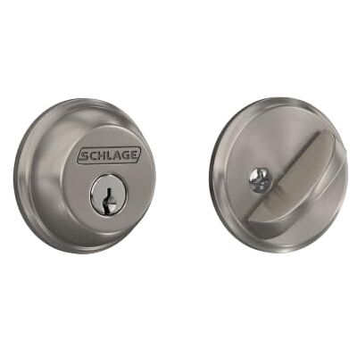 SCHLAGE B60N619 Deadbolt met Standaard Trim Keyed 1 Zijde, Hoogste Residentiële Veiligheid, Satijn Nikkel, Regular SCHLAGE B60N619 Deadbolt met Standaard Trim Keyed 1 Zijde, Hoogste Residentiële Veiligheid, Satijn Nikkel, Regular