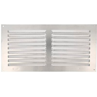 Amig Rechthoekig aluminium rooster met muggennet Ventilatieroosters voor luchtuitlaat Ideaal voor keuken- en badkamerplafonds Afmetingen: 150 x 300 mm Zilverkleurig Amig Rechthoekig aluminium rooster met muggennet Ventilatieroosters voor luchtuitlaat Ideaal voor keuken- en badkamerplafonds Afmetingen: 150 x 300 mm Zilverkleurig