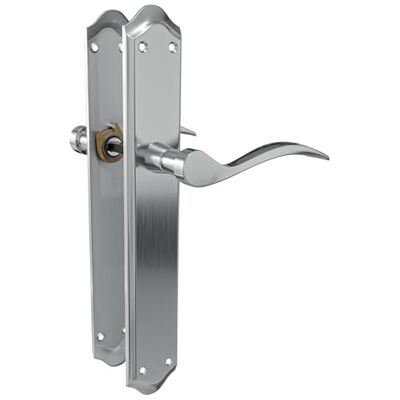 Amig Deurklinkset met plaat BETA-model Gemaakt van staal 256 x 48 mm 8 mm vierkante spindel Mat chroom Amig Deurklinkset met plaat BETA-model Gemaakt van staal 256 x 48 mm 8 mm vierkante spindel Mat chroom