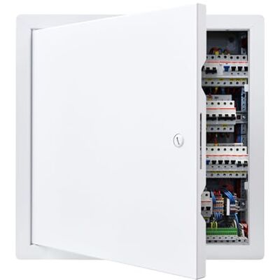 VEVOR Inspectiedeur voor aan de muur, inspectiedeur, afmetingen installatie 315 x 315 mm, verzinkt staal, onderhoudsdeur voor elektrische hydraulische installaties, montage van gipsplaat VEVOR Inspectiedeur voor aan de muur, inspectiedeur, afmetingen installatie 315 x 315 mm, verzinkt staal, onderhoudsdeur voor elektrische hydraulische installaties, montage van gipsplaat