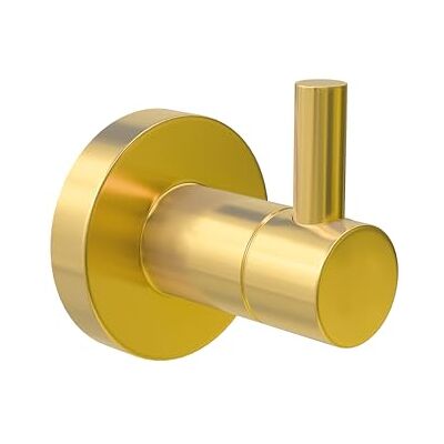 Amig Handdoekhanger voor de badkamer, model Gorliz-5 Handdoekhaak inclusief schroeven 46 x 55 x 52 mm Roestvrij staal Matgoud Amig Handdoekhanger voor de badkamer, model Gorliz-5 Handdoekhaak inclusief schroeven 46 x 55 x 52 mm Roestvrij staal Matgoud