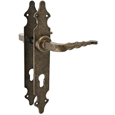 Amig Deurklinkset Gladde plaat 280 x 45 mm Sleutelgat op 72 mm Ideaal voor meer privacy Stalen plaat en zwarte zamak klink Amig Deurklinkset Gladde plaat 280 x 45 mm Sleutelgat op 72 mm Ideaal voor meer privacy Stalen plaat en zwarte zamak klink