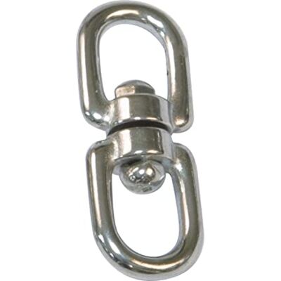 Amig Draaibare ring van roestvrij staal, model 30140, dubbel ooganker voor het verbinden van sluitingen en karabiners, en voorkomt dat touwen, kettingen of riemen verdraaien Amig Draaibare ring van roestvrij staal, model 30140, dubbel ooganker voor het verbinden van sluitingen en karabiners, en voorkomt dat touwen, kettingen of riemen verdraaien
