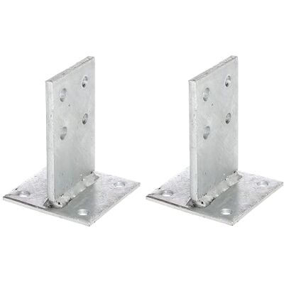Alberts GAH- 215170 215538 T-paaldrager, voor opschroeven of inbetonneren, thermisch verzinkt, matrasgrootte 130 x 80 mm, set van 2 Alberts GAH- 215170 215538 T-paaldrager, voor opschroeven of inbetonneren, thermisch verzinkt, matrasgrootte 130 x 80 mm, set van 2