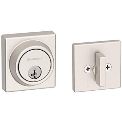 Kwikset 816 Key Control Deadbolt Lock, Satijn Nikkel Vierkante Buitenkant Sleuteldeur Vooringang, Pick Resistant SmartKey Rekey Security, Enkele cilinder dode bout, met microban bescherming Kwikset 816 Key Control Deadbolt Lock, Satijn Nikkel Vierkante Buitenkant Sleuteldeur Vooringang, Pick Resistant SmartKey Rekey Security, Enkele cilinder dode bout, met microban bescherming