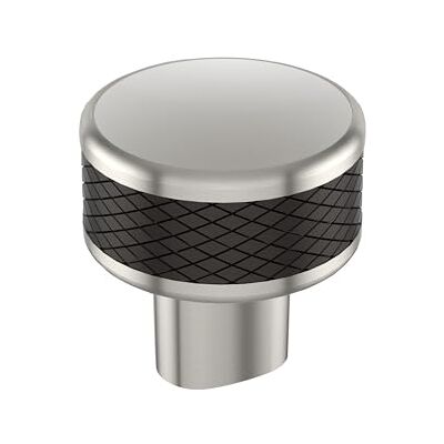 Amerock Esquire 1-1/4 inch (32mm) Diameter Satin Nickel/Oil-Rubbed Bronze Cabinet Knob, BP36554G10ORB Amerock Esquire 1-1/4 inch (32mm) Diameter Satin Nickel/Oil-Rubbed Bronze Cabinet Knob, BP36554G10ORB