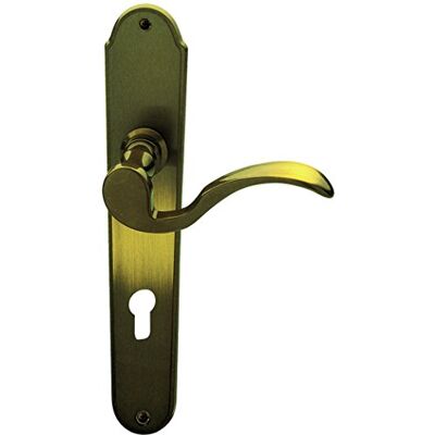 Alpertec 32217013 Panda-LS messing gepolijst PZ krukgarnituur, deurkruk, deurbeslag, nieuw, voor ingangsdeuren van woningen aan beide zijden Alpertec 32217013 Panda-LS messing gepolijst PZ krukgarnituur, deurkruk, deurbeslag, nieuw, voor ingangsdeuren van woningen aan beide zijden