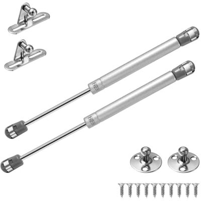 Vinabo 2 stuks gasveer, 60 N pneumatische krik voor meubels, keukendeuren, gaszuiger voor kastdeuren, scharnier, demper voor scharnieren keukenkasten Vinabo 2 stuks gasveer, 60 N pneumatische krik voor meubels, keukendeuren, gaszuiger voor kastdeuren, scharnier, demper voor scharnieren keukenkasten