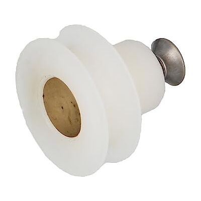 Amig Douchedeurlager Set van 2 stuks Ø 25 x 16 mm Halfrond lager en M5x8 schroef Voor schuifdeuren van badkamerdouches Wit nylon Amig Douchedeurlager Set van 2 stuks Ø 25 x 16 mm Halfrond lager en M5x8 schroef Voor schuifdeuren van badkamerdouches Wit nylon