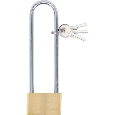 BGS Do it yourself BGS Diy 3103 Hangslot messing extra hoge beugel 40 mm BGS Do it yourself BGS Diy 3103 Hangslot messing extra hoge beugel 40 mm