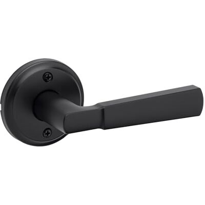Kwikset Perth Dummy deurklink, enkelzijdige hendel voor kasten, Franse dubbele deuren en voorraadkast, matzwart, niet-draaiende, omkeerbare binnenduw-/trekhendel, met microban-bescherming Kwikset Perth Dummy deurklink, enkelzijdige hendel voor kasten, Franse dubbele deuren en voorraadkast, matzwart, niet-draaiende, omkeerbare binnenduw-/trekhendel, met microban-bescherming