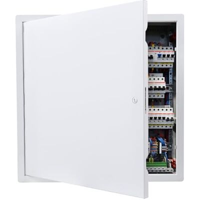 VEVOR Toegangsplaat voor gipsplaat, inspectiedeur, afmetingen installatie 467,5 x 467,5 mm, verzinkt staal, onderhoudsdeur voor elektrische hydraulische installaties, kleur wit VEVOR Toegangsplaat voor gipsplaat, inspectiedeur, afmetingen installatie 467,5 x 467,5 mm, verzinkt staal, onderhoudsdeur voor elektrische hydraulische installaties, kleur wit