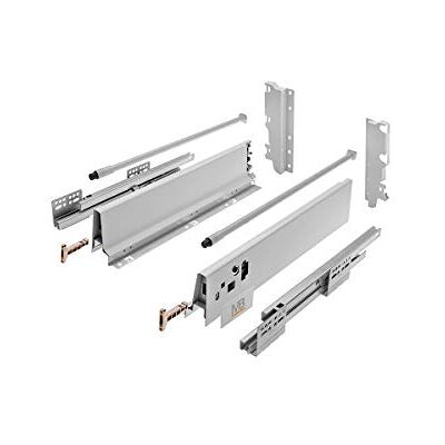 GTV Moderne box lade I L = 400 mm H = 210 mm I grijs I Stil sluiten I Belasting tot 40 kg I Eenvoudige installatie I Synchronisatie van de rijweg van de geleiders I PB-D-KPL400C GTV Moderne box lade I L = 400 mm H = 210 mm I grijs I Stil sluiten I Belasting tot 40 kg I Eenvoudige installatie I Synchronisatie van de rijweg van de geleiders I PB-D-KPL400C