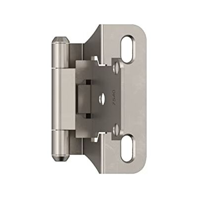 Amerock BPR7566G10 zelfsluitend, gedeeltelijk wikkelscharnier met 1/4in(6mm) overlay Satijn Nikkel Pack van 2 Amerock BPR7566G10 zelfsluitend, gedeeltelijk wikkelscharnier met 1/4in(6mm) overlay Satijn Nikkel Pack van 2
